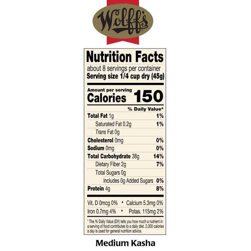 Wolff's Kasha Medium Granulation - 13 oz - Pack of