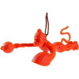 Hanuman Hanging Car Decor – Bajrangbali Monkey Design with Mace – Orange Dashboard Rearview Mirror Ornament for Spiritual Protection & Style (,Hanging Car Decor)