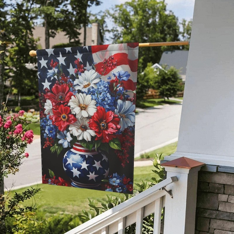 American Flag Garden Flag 12x18 Inch Double Sided Polyester Outdoor