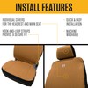 Carhartt Universal Nylon Duck Canvas Fitted Bucket Seat Cover, Durable