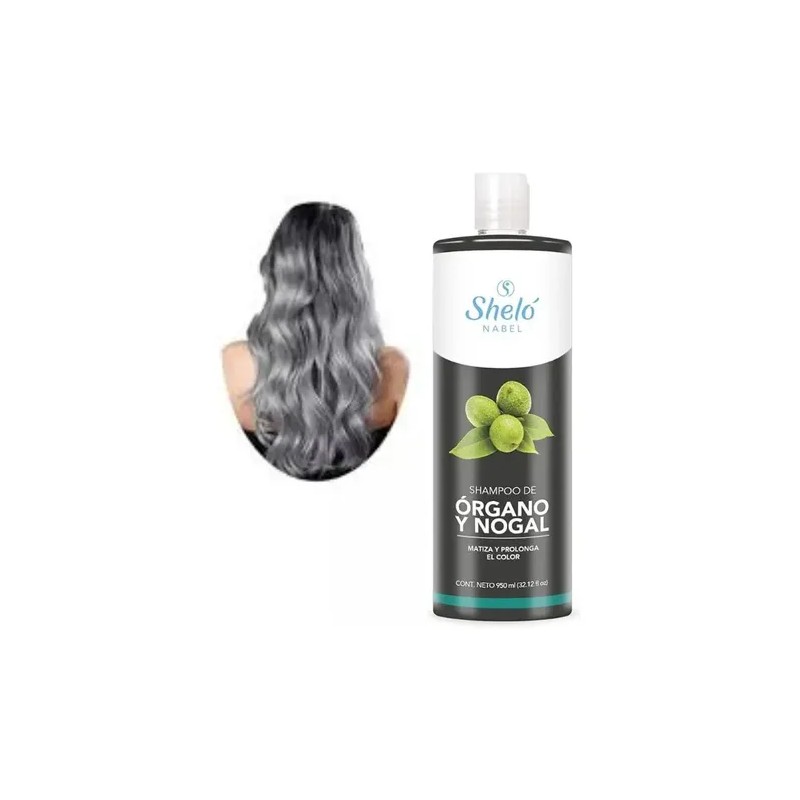 Shampoo+matizador Órgano Y Nogal Sheló Nabel Botella 1215 Ml