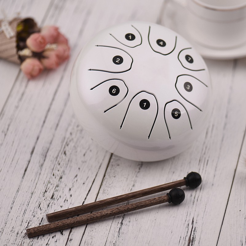 5.5 Inch Mini 8-Tone Steel Tongue Drum C Key Percussion
