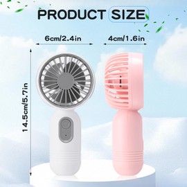 Rossesay Mini Portable Fan Bulk Cute Handheld Lightweight Small Little Personal Hand Eyelash Fan 3 Speeds USB Rechargeable for Women Men Indoor Outdoor Makeup Travel Camping(Black, White, Pink,3 Pcs)