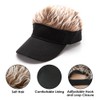 Spiked Wigs Fake Hair Visor for Adults Adjustable Sun Visor