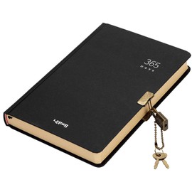 ITODA 365 Days Secret Diary Lockable Notebook A5 Password Notepad Daily Planner Journal Memo Pad Blank Page Sketchbook Bullet Travel Journal Drawing Writing Doodling Dairy Scrapbook with Code Lock
