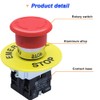DKARDU 2NC 22mm Emergency Stop Push Button Switch Red Mushroom