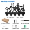 MAYJOYDIY Arabic Wall Mount Coat Rack Wood Key Hanger for