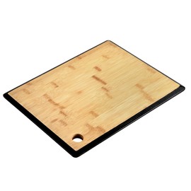 KESPER Bamboo Chopping Board, Dimensions: 35 x 26 x 1.5 cm, Colour: Brown, Black, 58280