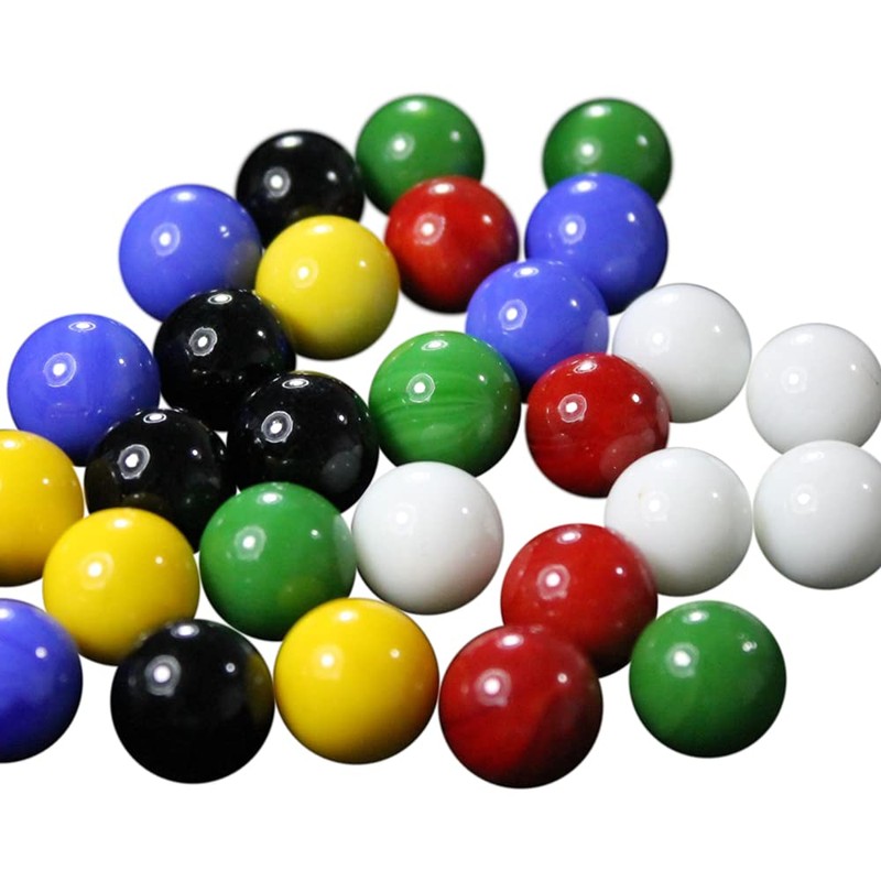 Mega Game Replacment Marbles 14mm -Solid Glass-60 Pieces - Chinese
