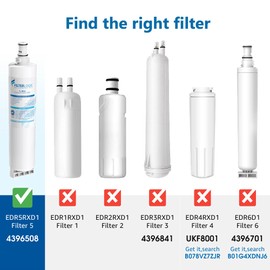 FilterLogic 4396508 Refrigerator Water Filter, Replacement for Whirlpool EDR5RXD1, EveryDrop Filter 5, PUR W10186668, NLC240V, 4396510, 4396508P, 4392857, WF-4396508, Pack of 3