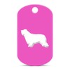 fagraphix Bearded Collie Keychain GI Dog Tag Engraved Canine pet