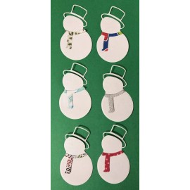 Handmade • Craft-N-Shed SIMPLE SNOWMAN Die-Cuts(12pc) Christmas•Top Hat•Scarf•Wint