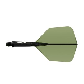 CUESOUL ROST 77 Integrated Dart Shaft and Flight Big Wing Shape Green with White Logo-S
