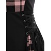 Rosegal Gothic Lace Up Plaid Half Zipper Fit and Flare