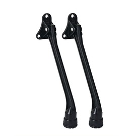 HOME&I Kickdown Door Stopper,7-Inch Door Holder Kick Door Kickstand Rubber Foot (Black, 7 Inch x 2 Pack)