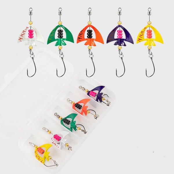 5 pcs 360° Drehung Zum Anlocken Von Fischen, Alriedy Forellenköder