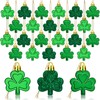 JULMELON 20Pcs St Patrick's Day Shamrocks Ornaments Glitter Good Luck