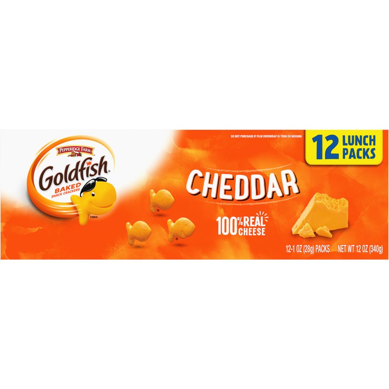 Pepperidge Farm Goldfish Cheddar Cracker, 1 Ounce, 12 Count