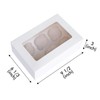 White Cupcake Boxes Cookie Gift Boxes with Clear Window Cupcake