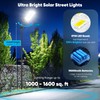 Solar Street Lights Outdoor Waterproof, 30000LM 6500K LED Motion Sensor