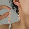 Cybche Boho White Acrylic Flower Daisy Earrings Floral Dangle Hook