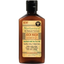 PediFix Nurturesce Jock Wash Shower Gel, 6 Fluid Ounce - Tea Tree Oil Enriched,