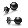 day.berlin 925 Silver Ball Stud Earrings 18 Carat Gold-Plated Round