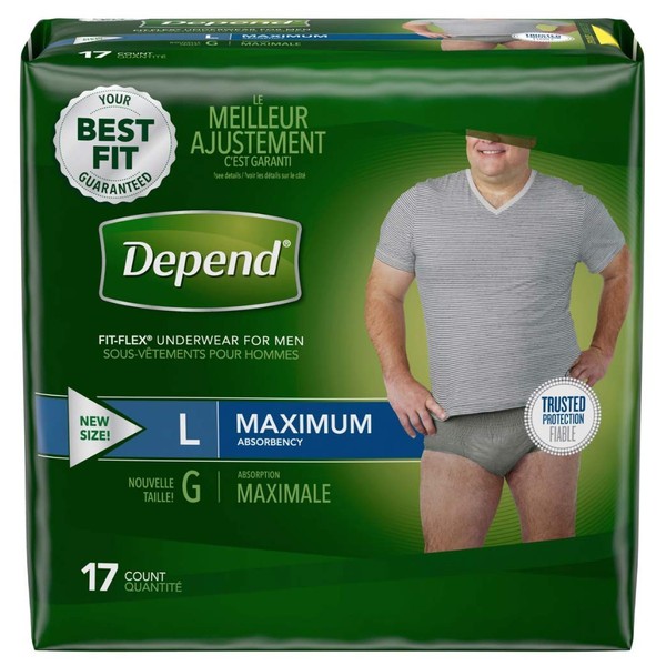 Large Maximum Absorbency Depends Fit Flex Underwear