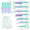 14 Pieces Rainbow Stainless Steel Blade Chef Kitchen Knife Set