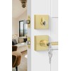 goldenwarm Exterior Deadbolt and Keyed Entry Door Handle Set, Brushed