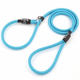 Bunty Rope Slip Lead for Dogs, Medium | Anti Pull Dog Lead, One-Size-Fits-All, Durable Woven Nylon, Ideal for All Dogs - No Pull Training Aid, No Collar Needed - 120cm, Light Blue