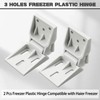 Beeveer 2 Pcs Freezer Plastic Hinge Compatible with Haier Freezer