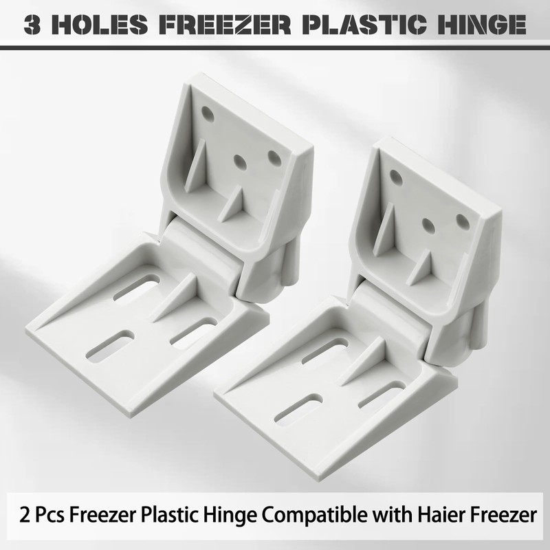 Beeveer 2 Pcs Freezer Plastic Hinge Compatible with Haier Freezer