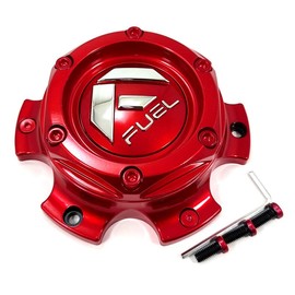 Fuel 1PC FUEL CAP 6X135 GLOSS RED/CHROME LOGO - 1004-37GQC