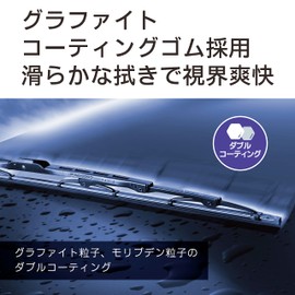 PIAA WRTR350 Wiper Replacement Rubber, 13.8 in (350 mm), Super Graphite Coating Rubber, 1 Piece, Call Number: 3D, For Resin Wipers