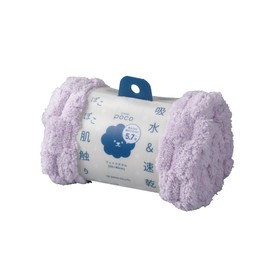 Carari Face Towel, Absorbent 5.7 Times Microfiber, Poco, Purple, 3D Pokopoko Special Weave, Quick Absorption in Fiber Gap, Quick Drying, Marshmallow Texture, 11.8 x 31.5 inches (30 x 80 cm), CB Japan