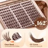Brown Cluster Lashes Natural Fluffy Eyelash Clusters (10-14MM, Elowen)