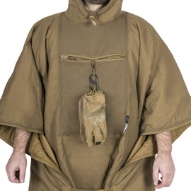 Helikon-Tex Swagman Roll Military Poncho, Bushcraft Line - Multi-purpose Rain Poncho & Emergency Cape - Survival and Military Gear - Woobie Blanket & Jacket (Coyote)