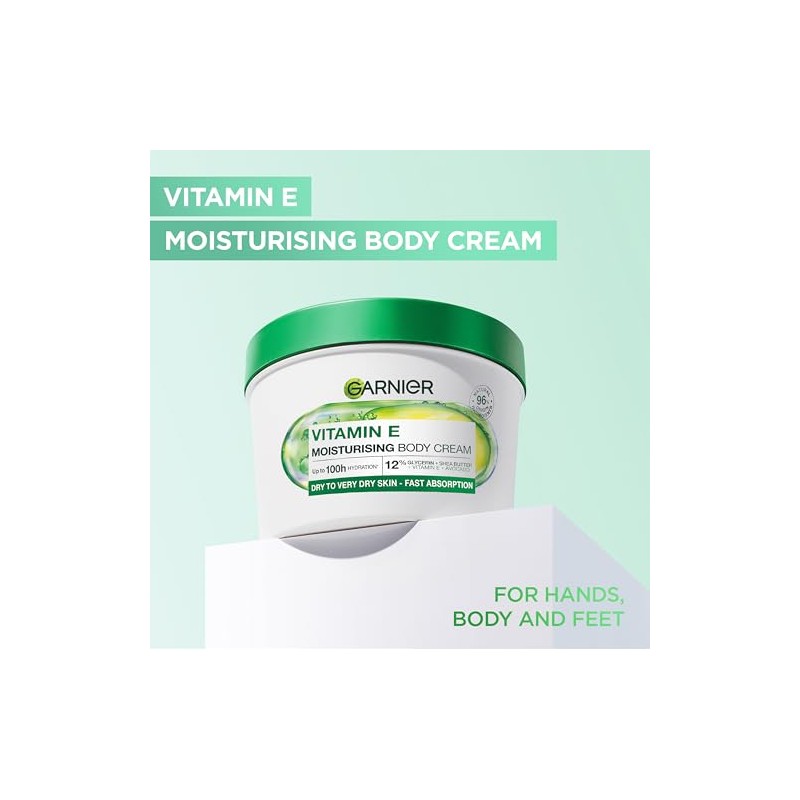 Garnier Body Cream Vitamin E Avocado Moisturising Shea For Dry