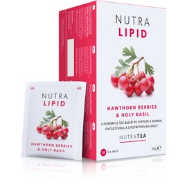 NUTRALIPID - Lipid Management Tea | Cholesterol Tea - Assists with Controlling Cholesterol - Includes Red Yeast Rice, Fenugreek & Artichoke Leaf - 20 Enveloped Tea Bags - by Nutra Tea - Herbal Tea