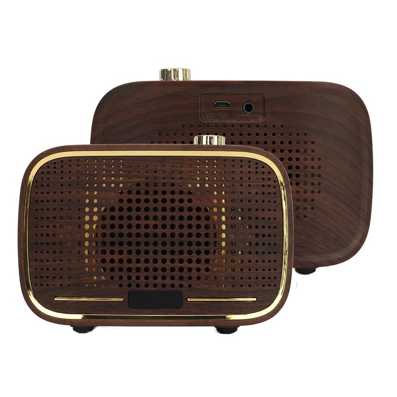 Retro Bluetooth Speaker 1500mah Clear Sound USB Port Mini Wireless