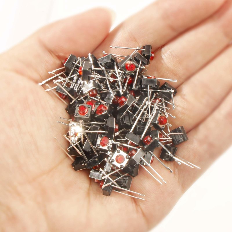 120pcs 6mm 2 Pin Momentary Tactile Tact Push Button Switch
