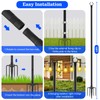6 Pack String Light Poles,10 Ft Metal Poles with Fork