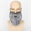 Cosela Grey Full Fake Mustache for Men Classic Fake Beard