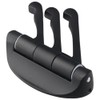 Upluckey Foldable Triple Robe Hooks Zinc Alloy Matt Black Bath