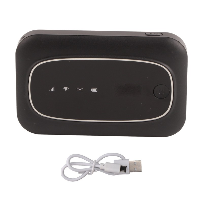 WiFi Hotspot 2000mAh Battery Compact Portable Black 4G SIM Card