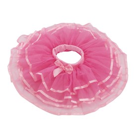 BGFKS 4 Layered Tulle Tutu Skirt for Girls with Matching Hairbow,Girl Ballet Tutu Skirt (Deep Pink, 7-10 Years)