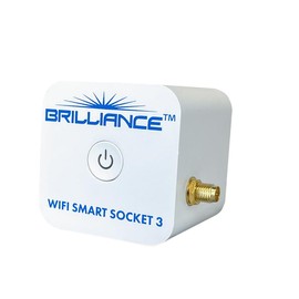 SPW Brilliance WiFi-Smart-Socket-3 LED WiFi Smart Socket - App Control/Alexa - WIFISMARTSOCKET3, White