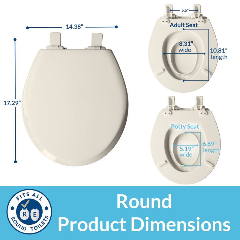 Mayfair NextStep2 Toilet Seat with Built-In Toddler Potty Training Seat,