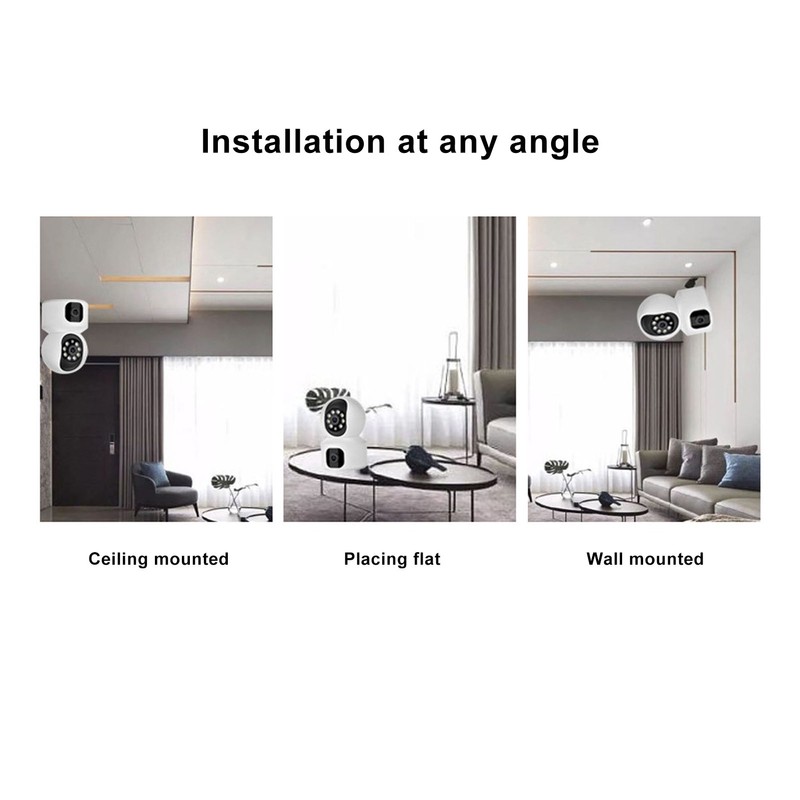 Binocular Surveillance Camera Smart WiFi Indoor Wireless HD Security Camera